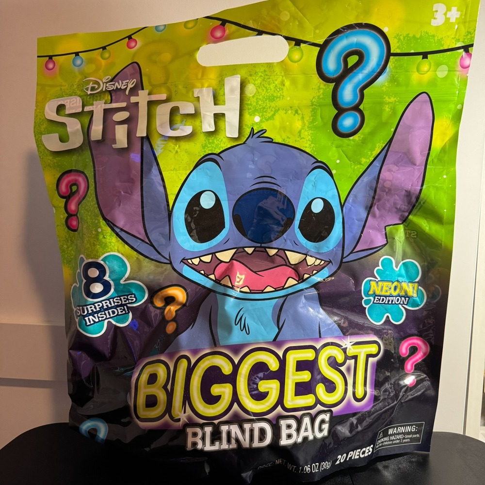 Disney Stitch BIGGEST BLIND BAG 8 Surprises Inside Neon Edition NEW 2024